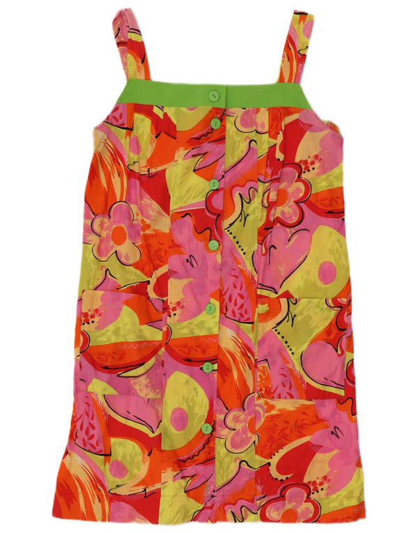 Vintage mujer sin mangas vestido de verano IT 50 XL multicolor floral