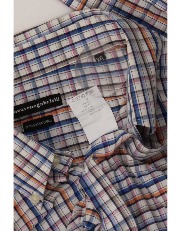 Nazareno Gabrielli Camisa Hombre 2XL Algodón Cuadros Multicolor