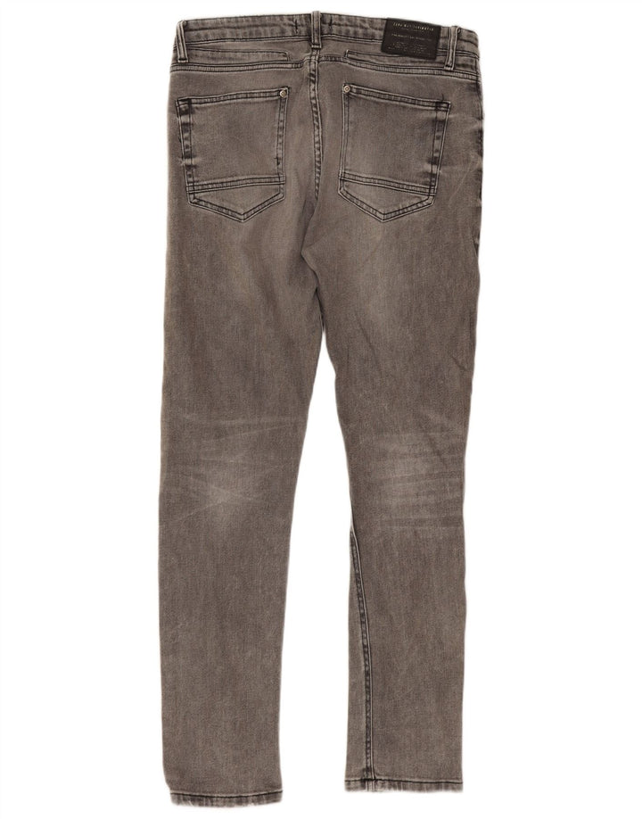 Zara Jeans ajustados desgastados para hombre EU 42 Large W32 L31 Gris