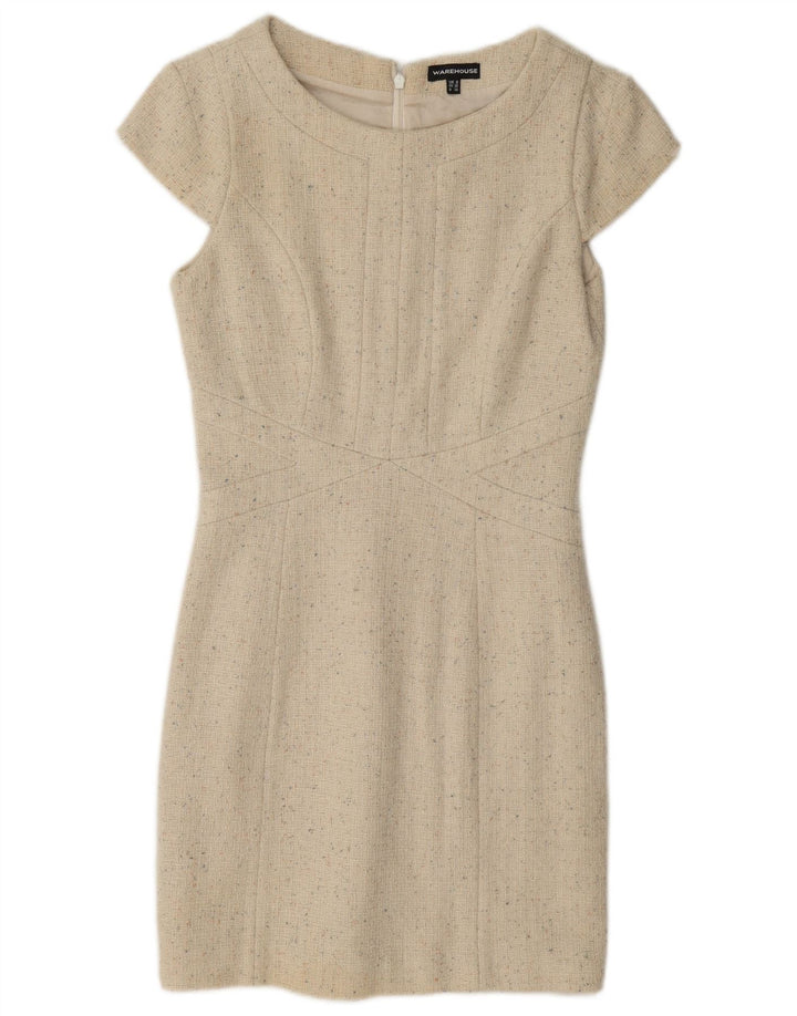 Vestido tubo para mujer de Warehouse UK 8 Small Lana moteada beige