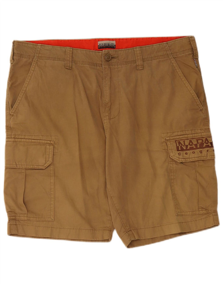NAPAPIJRI Shorts cargo gráficos para hombre W34 Large Khaki Cotton