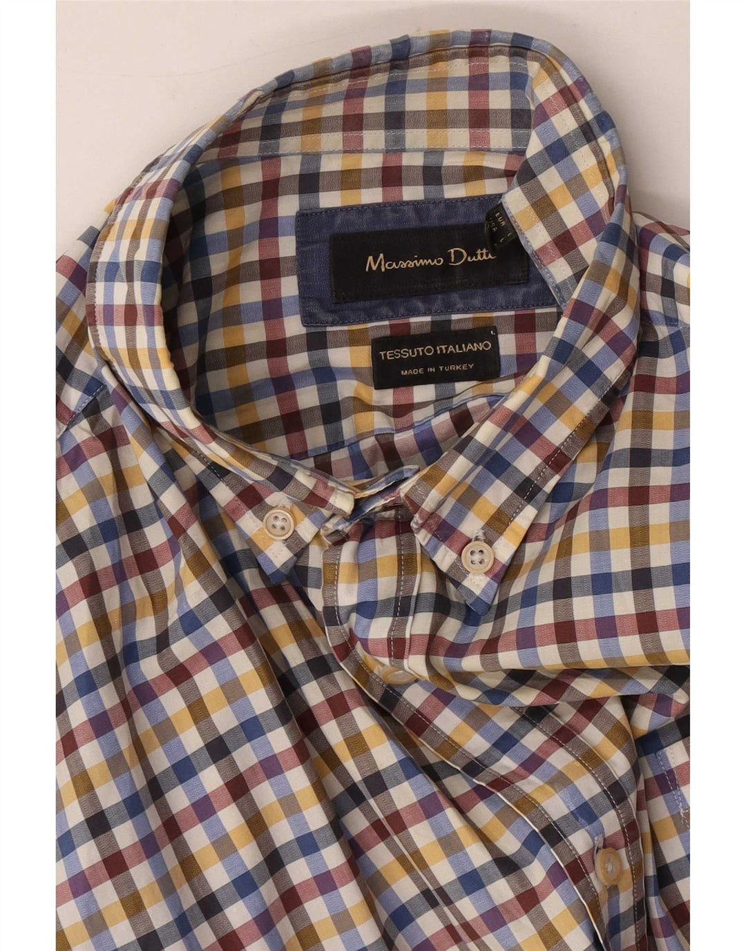 Camisa Massimo Dutti Hombre Large Vichy Multicolor