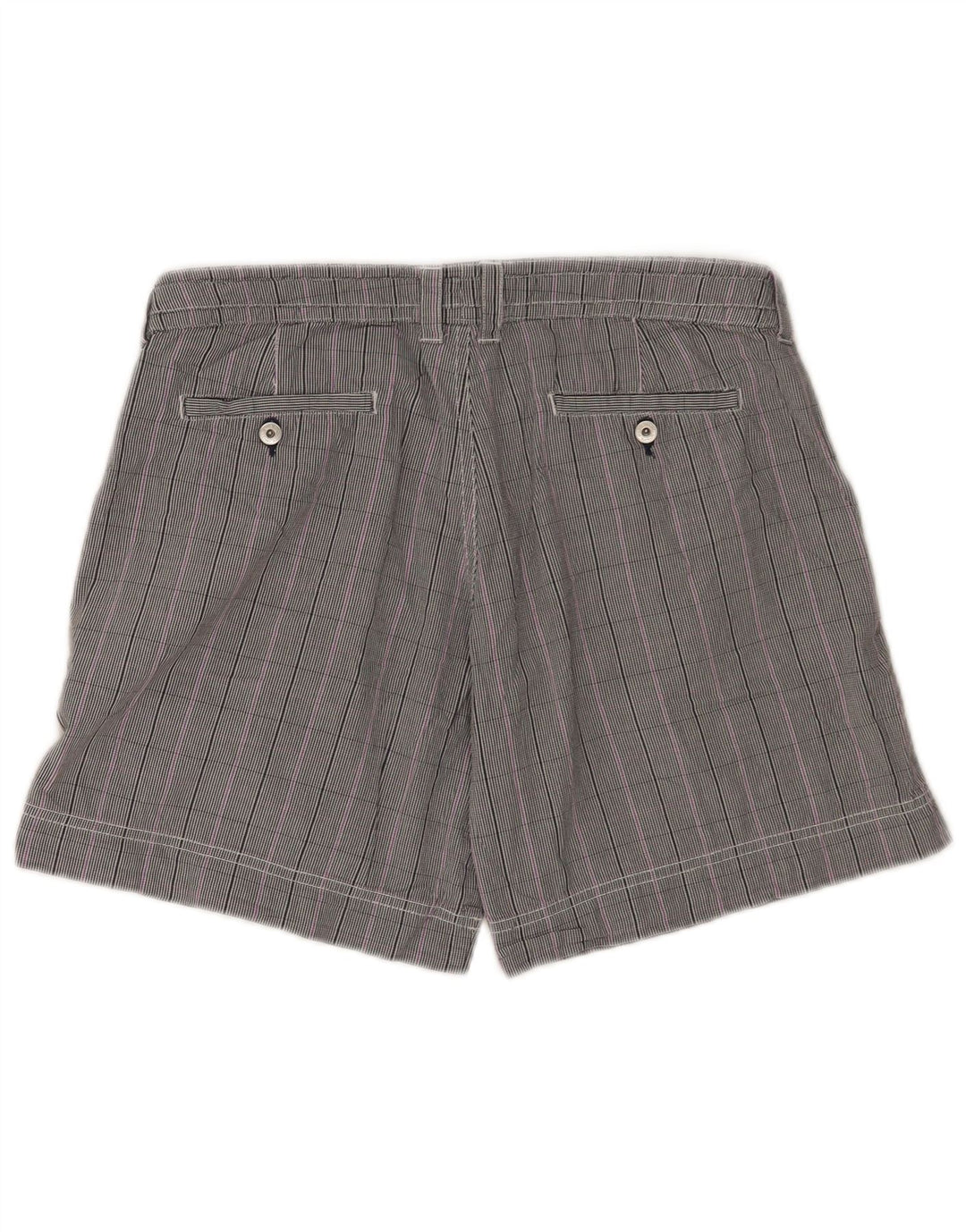 Champion Pantalones Cortos Casuales Para Mujer Medium W30 Gris A Cuadros De Algodón