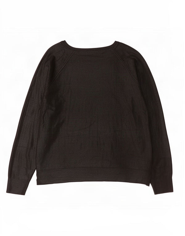 Zara Mujer Blusa Holgada Top UK 40 XL Viscosa Negra