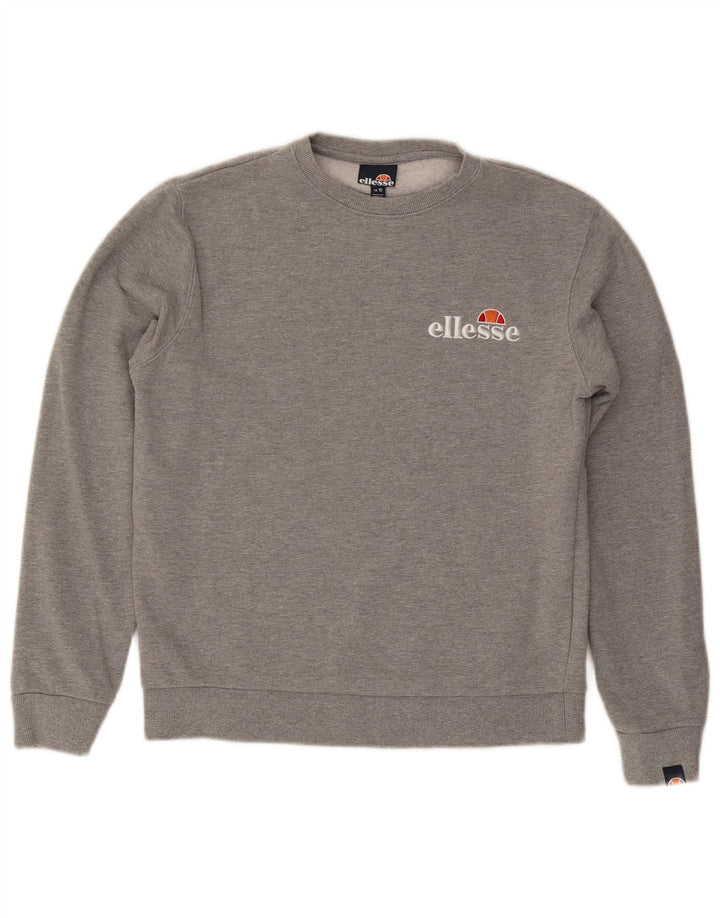 Ellesse Sudadera con gráfico extragrande para mujer, talla 10, color gris pequeño