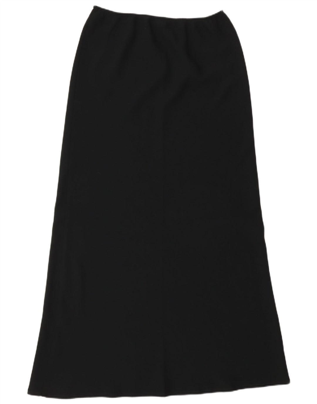 Benetton Falda Larga De Talle Alto IT 44 Medium W26 Poliéster Negro