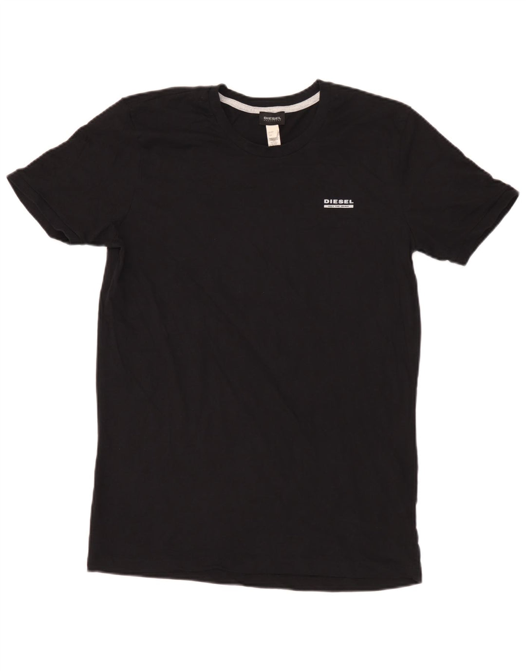 Diesel Hombre Camiseta Top Grande Algodón Negro