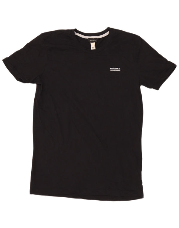 Diesel Hombre Camiseta Top Grande Algodón Negro