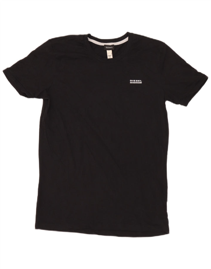 Diesel Hombre Camiseta Top Grande Algodón Negro