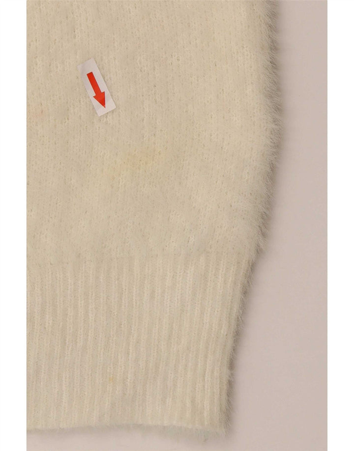 Marks & Spencer Suéter con Cuello en V para Mujer UK 46 Large Off White