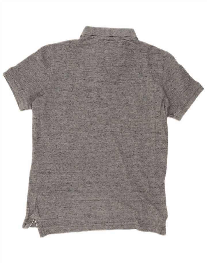 Superdry Polo para hombre con rayas en gris medio