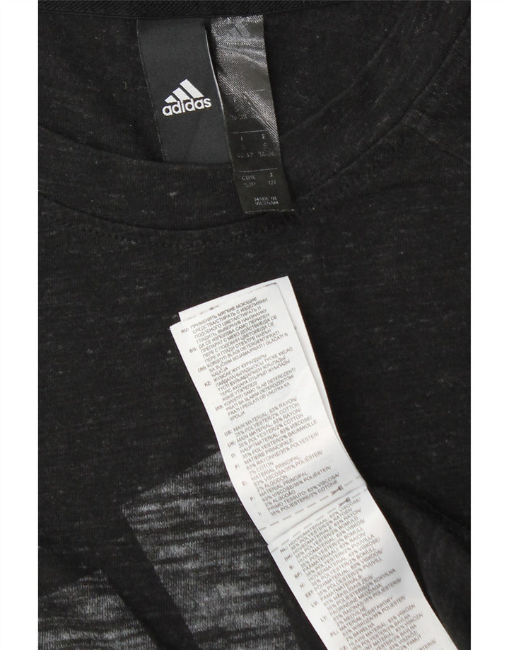 Adidas Mens Graphic Vest Top Pequeño Rayón Moteado Negro
