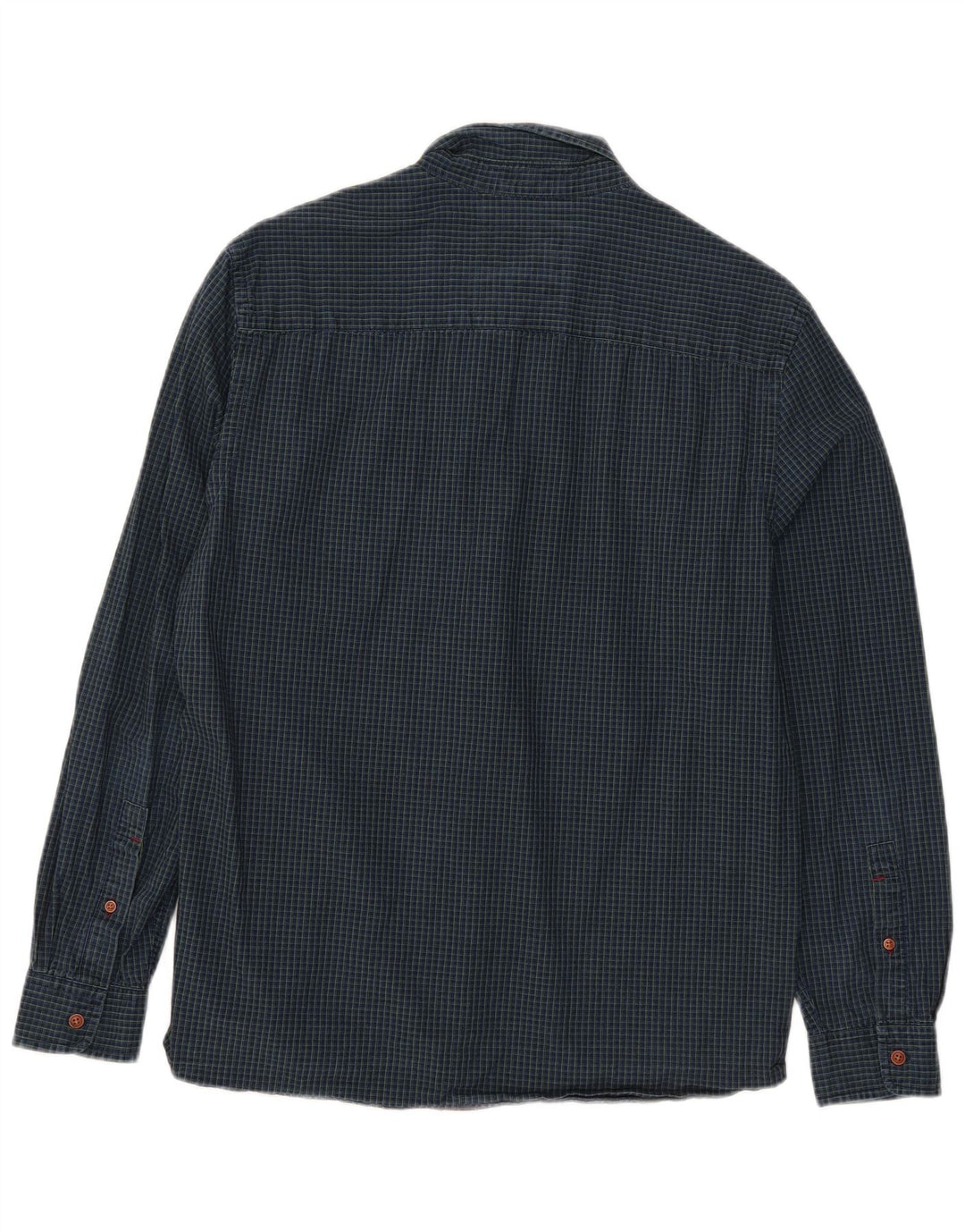Camisa de hombre de corte clásico de algodón a cuadros azules grandes de White Stuff