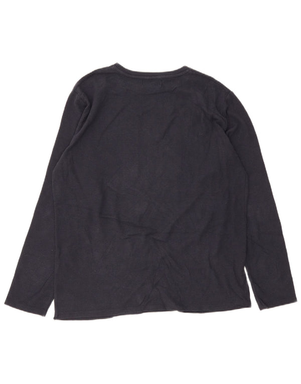 Zara Boys Top Gráfico Manga Larga 13-14 Años Azul Marino