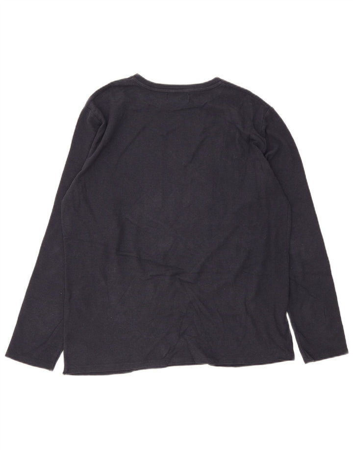 Zara Boys Top Gráfico Manga Larga 13-14 Años Azul Marino