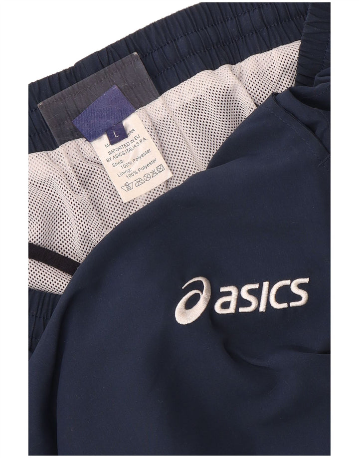 Asics Pantalón Chándal Hombre Grande Azul Marino Poliéster