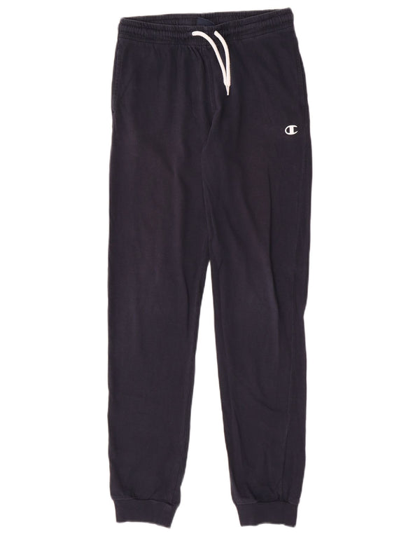Champion Girls Tracksuit Trousers Joggers 13-14 Years XL Navy Blue Cotton