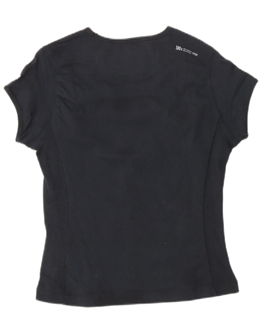 CHAMPION Camiseta Heritage Classics para mujer UK 12 Medium Black Cotton