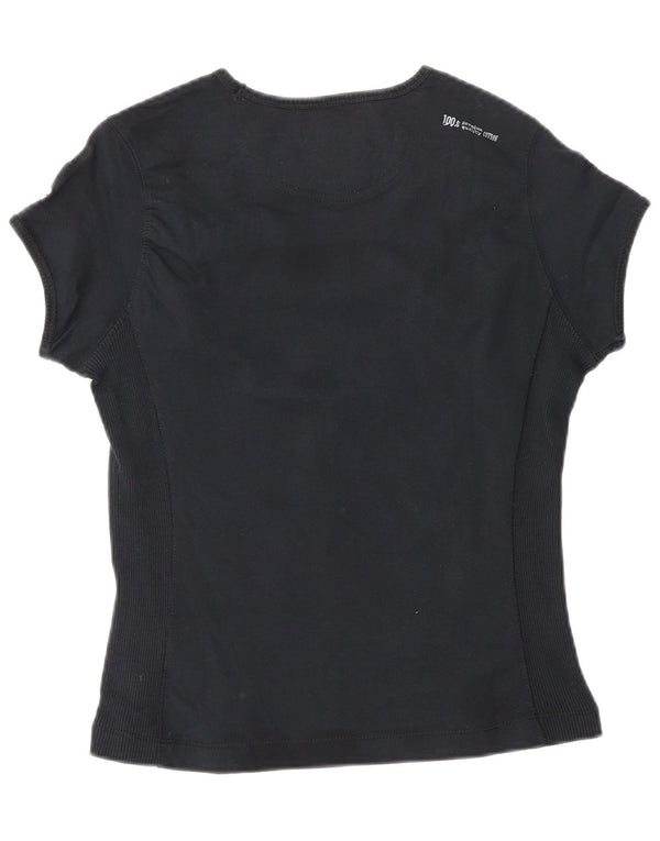 CHAMPION Camiseta Heritage Classics para mujer UK 12 Medium Black Cotton