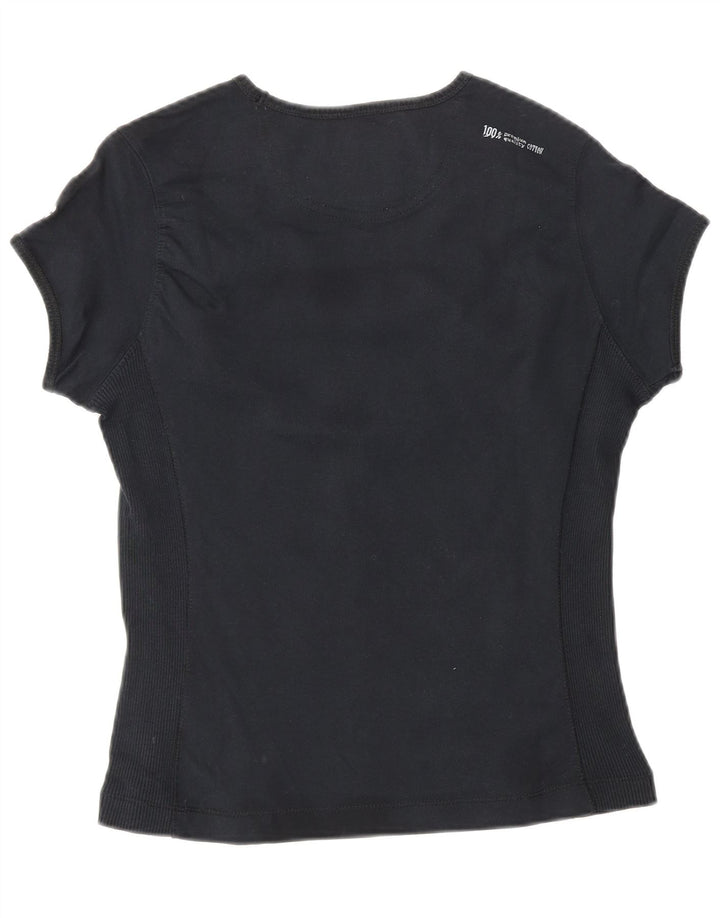 CHAMPION Camiseta Heritage Classics para mujer UK 12 Medium Black Cotton