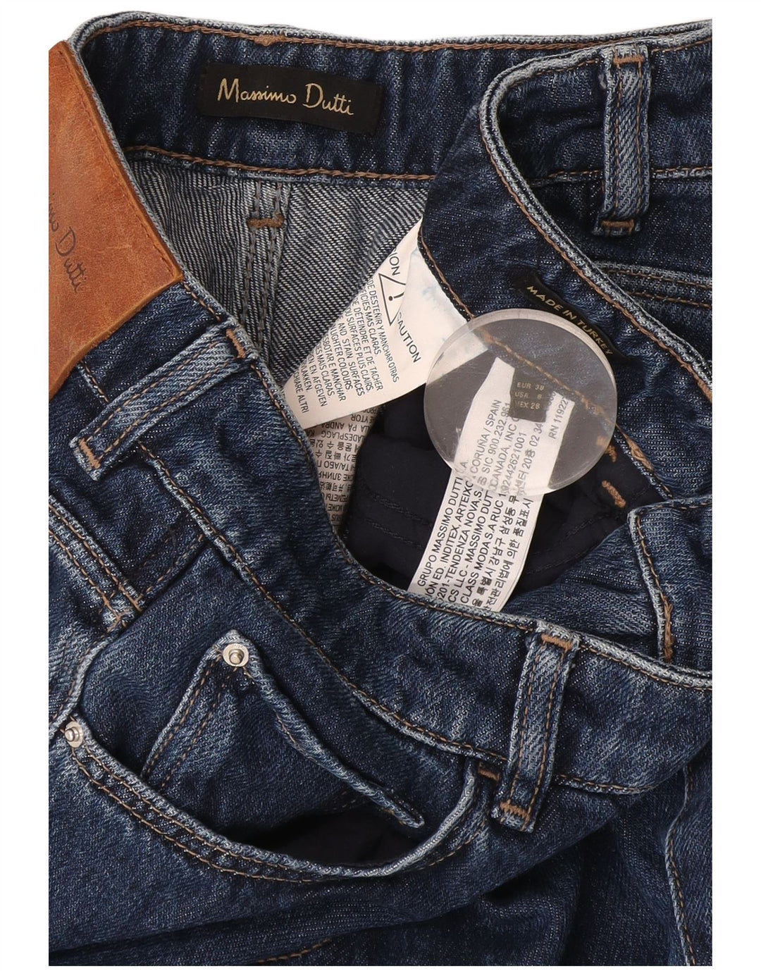 Massimo Dutti Jeans Acampanados Mujer EU 38 Small W28 L34 Azul Marino Algodón