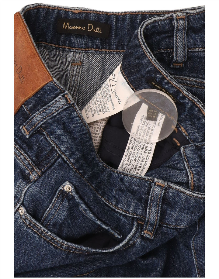 Massimo Dutti Jeans Acampanados Mujer EU 38 Small W28 L34 Azul Marino Algodón