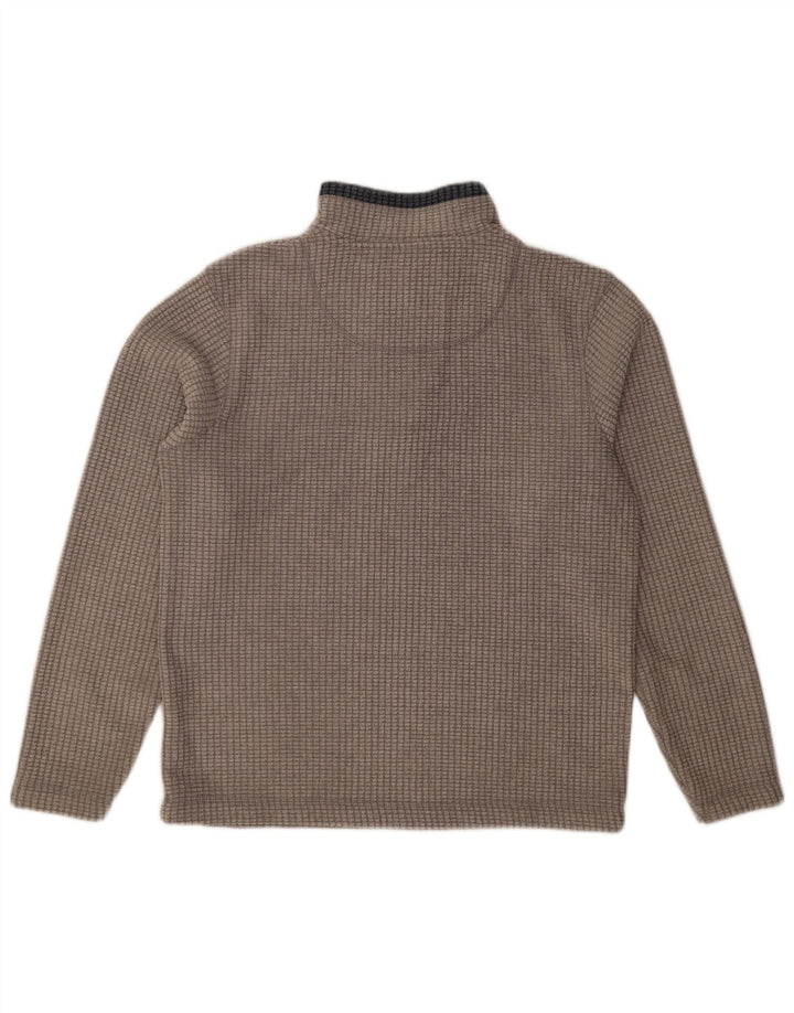 Weird Fish Jersey de forro polar con cuello y cremallera para hombre Poliéster gris medio