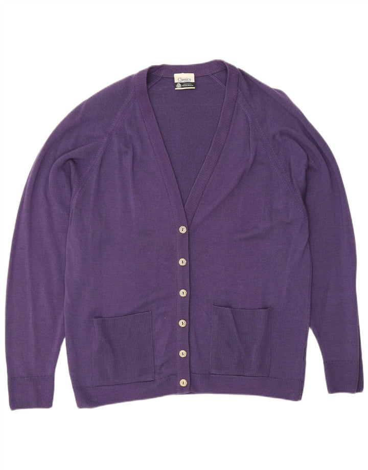 Classics - Cárdigan para mujer, talla 40, talla grande, color morado