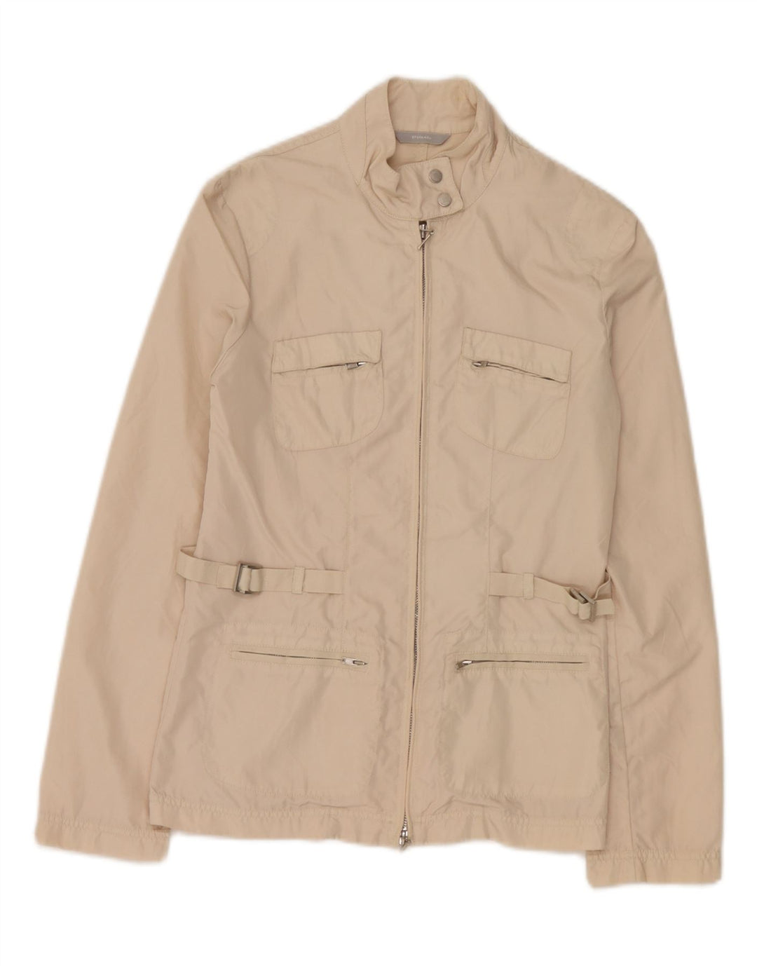 Stefanel Chaqueta utilitaria para mujer IT 38 XS Poliamida beige