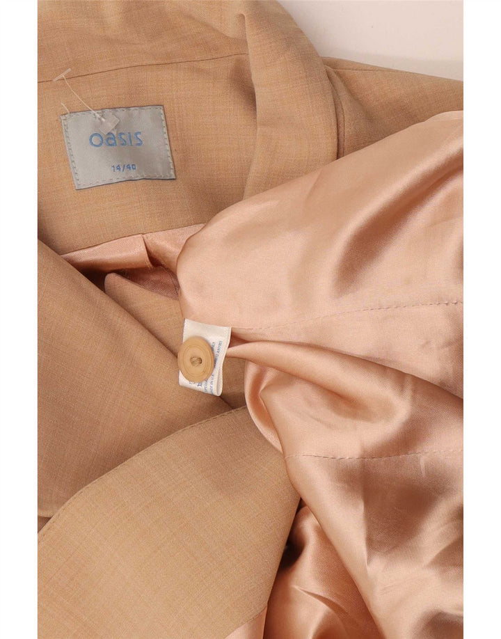 Chaqueta tipo blazer de 1 botón para mujer Oasis UK 44 Poliéster beige medio