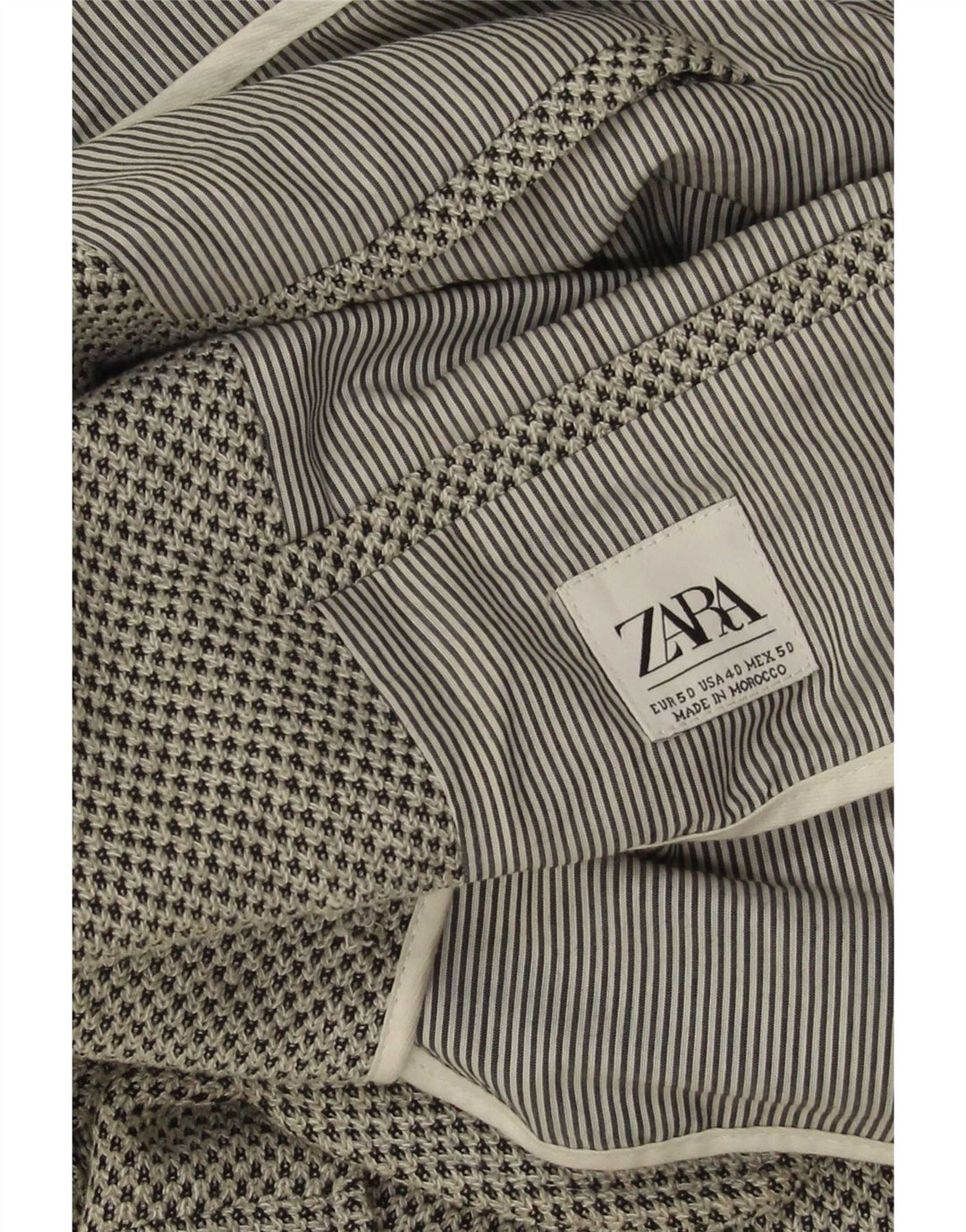 Zara Chaqueta tipo blazer de 2 botones para hombre EU 50 Poliéster gris medio