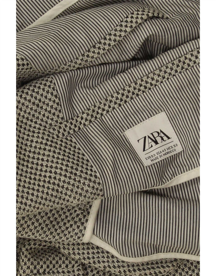 Zara Chaqueta tipo blazer de 2 botones para hombre EU 50 Poliéster gris medio