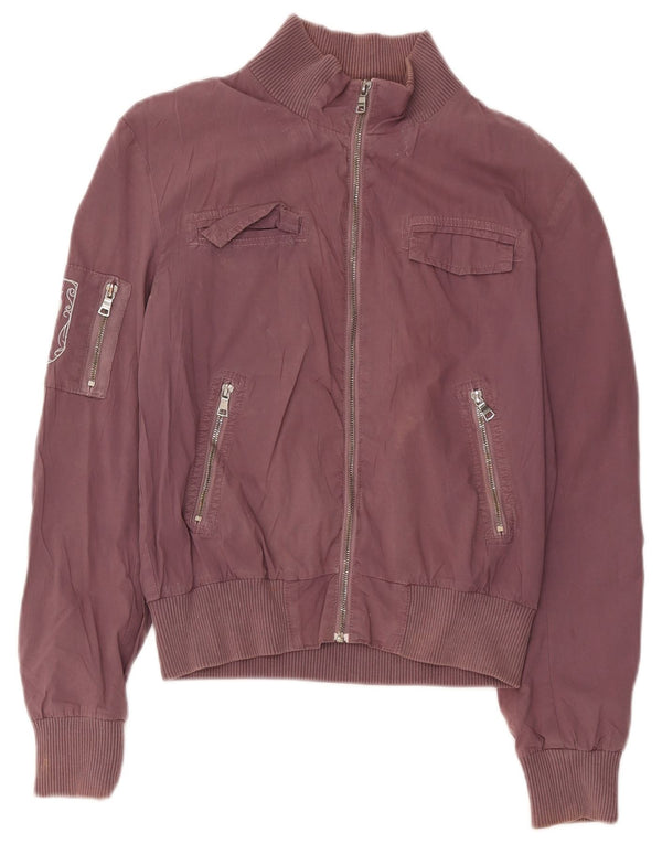 Papeete Chaqueta utilitaria para mujer UK 42 Algodón burdeos mediano