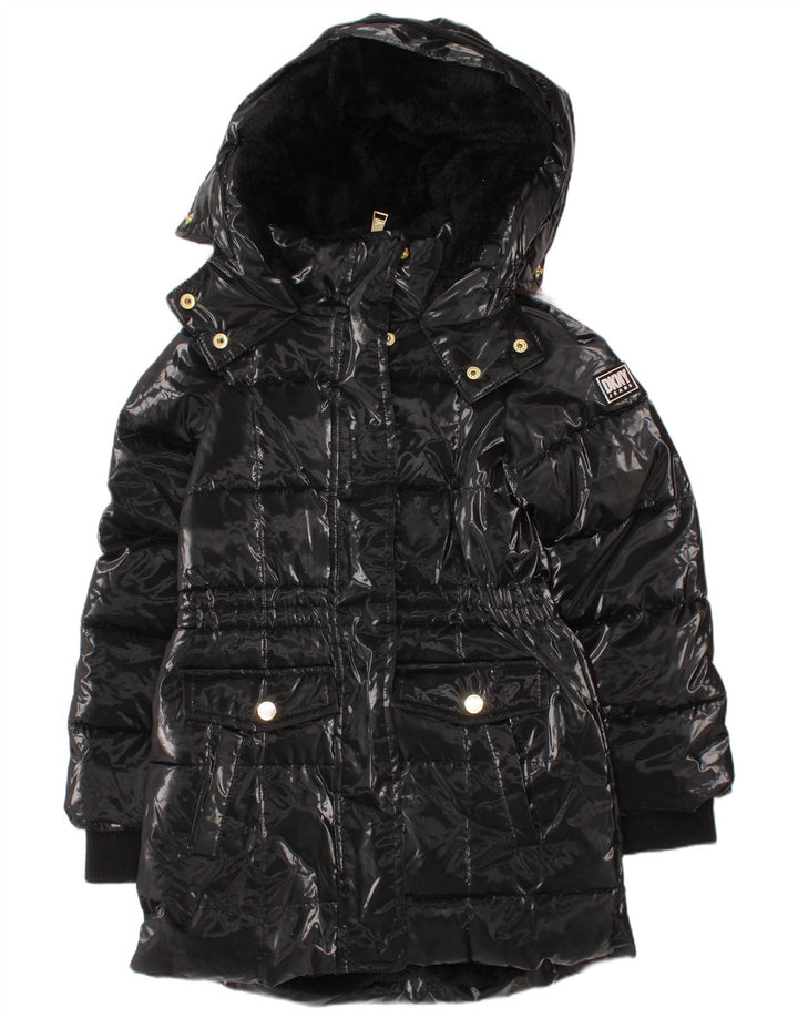 Dkny Abrigo Acolchado Con Capucha Niña 3-4 Años Negro Poliamida