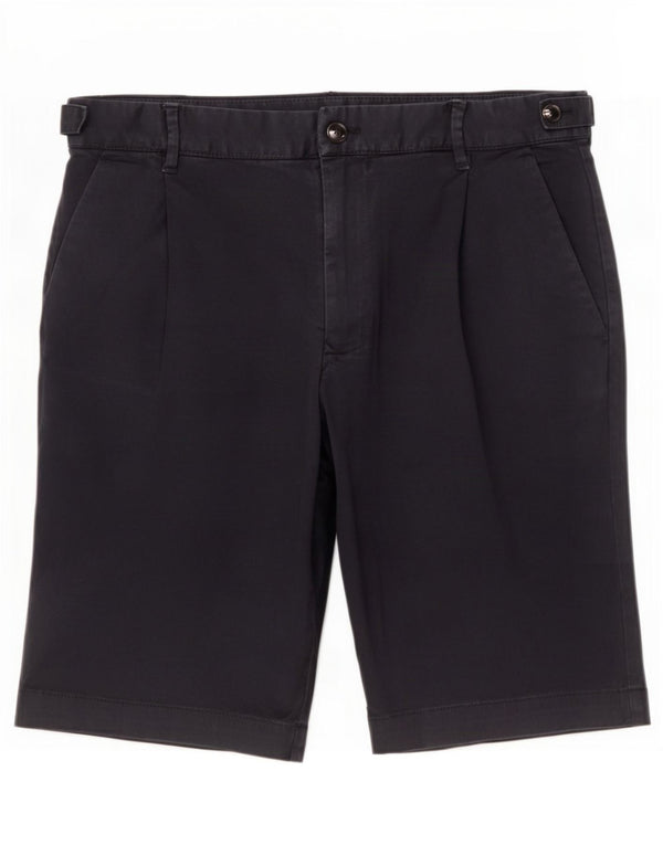 Zara Mens Chino Shorts EU 42 Large W32 Azul Marino Algodón