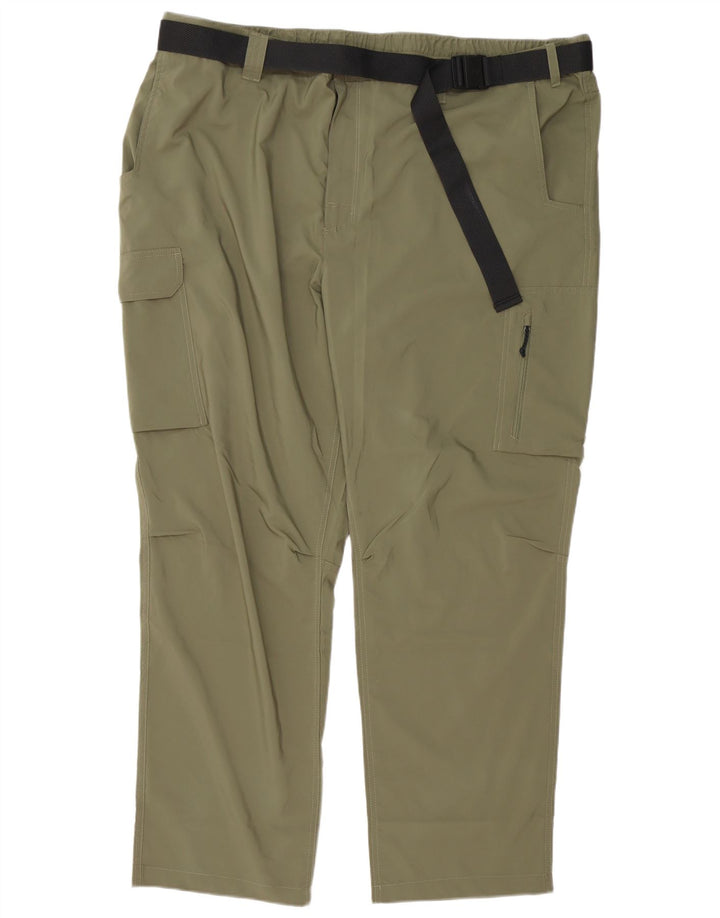 Columbia Pantalones cargo rectos para hombre W54 L32 Poliéster caqui