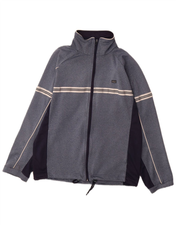 Asics Hombre Chándal Top Jacket Azul Medio Colorblock