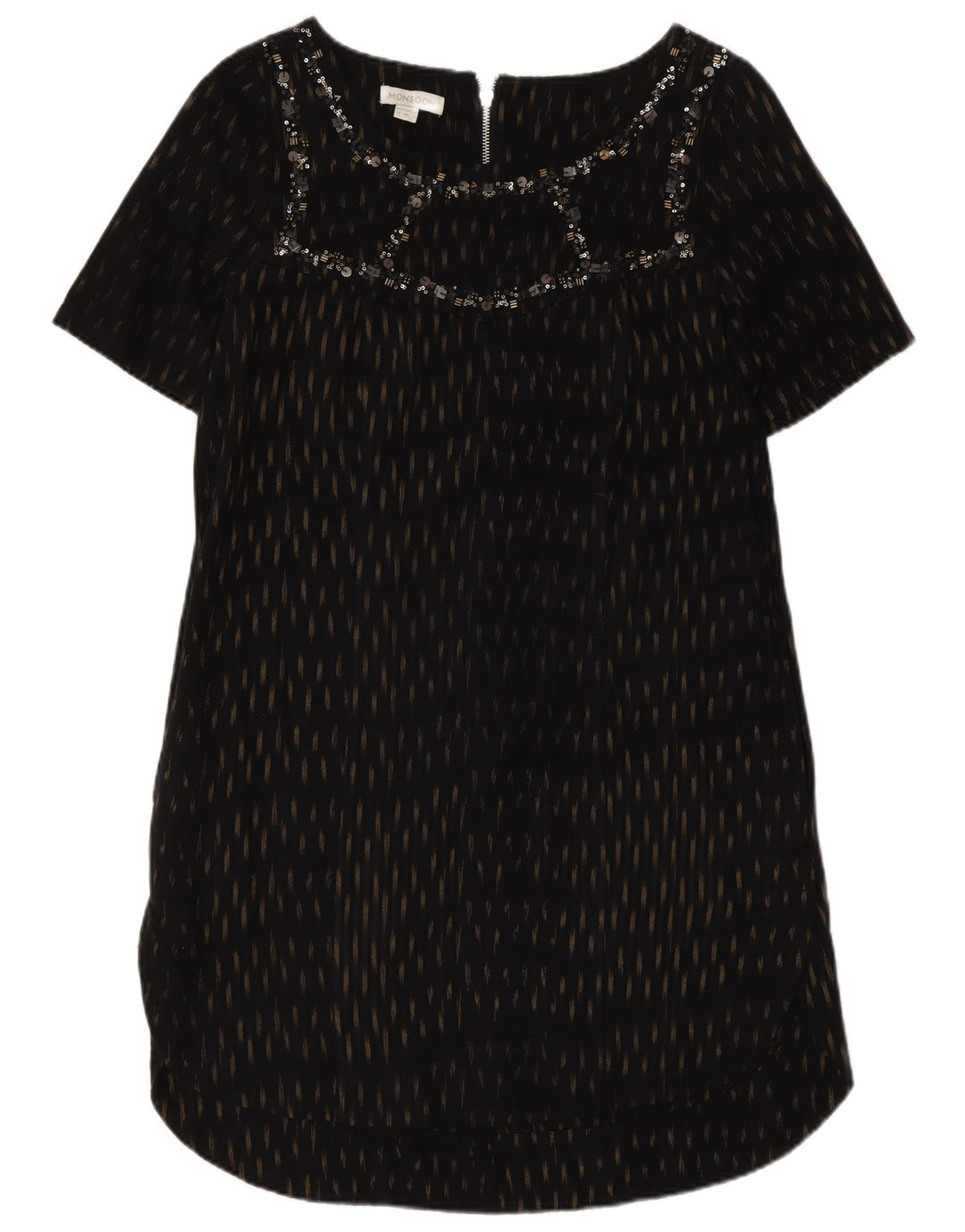 Monsoon Vestido recto para mujer UK 40 Mediano Algodón con lunares negros