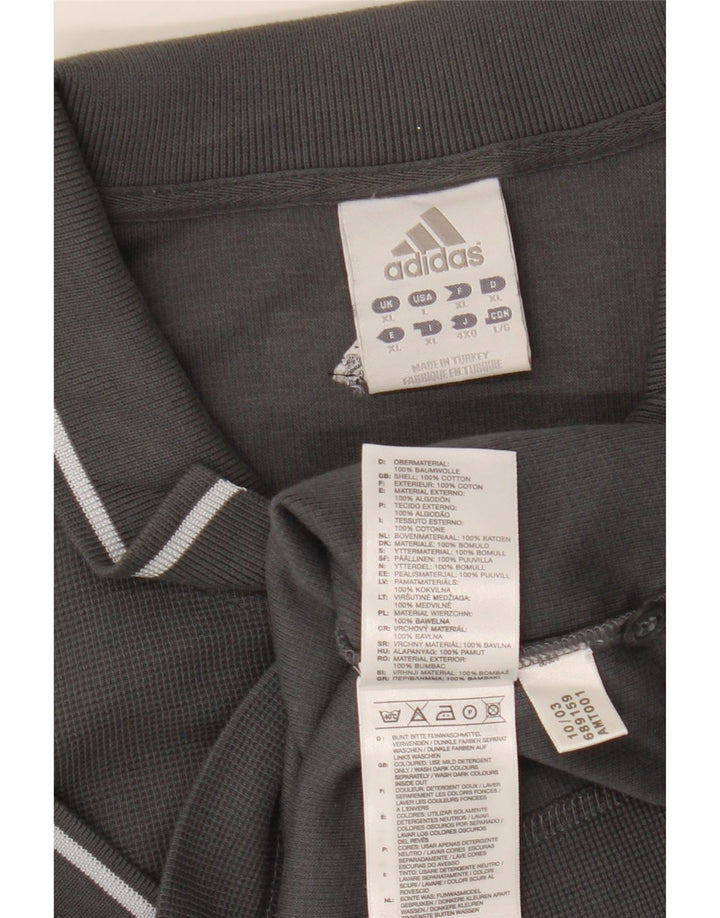 Adidas Polo Hombre XL Gris Algodón