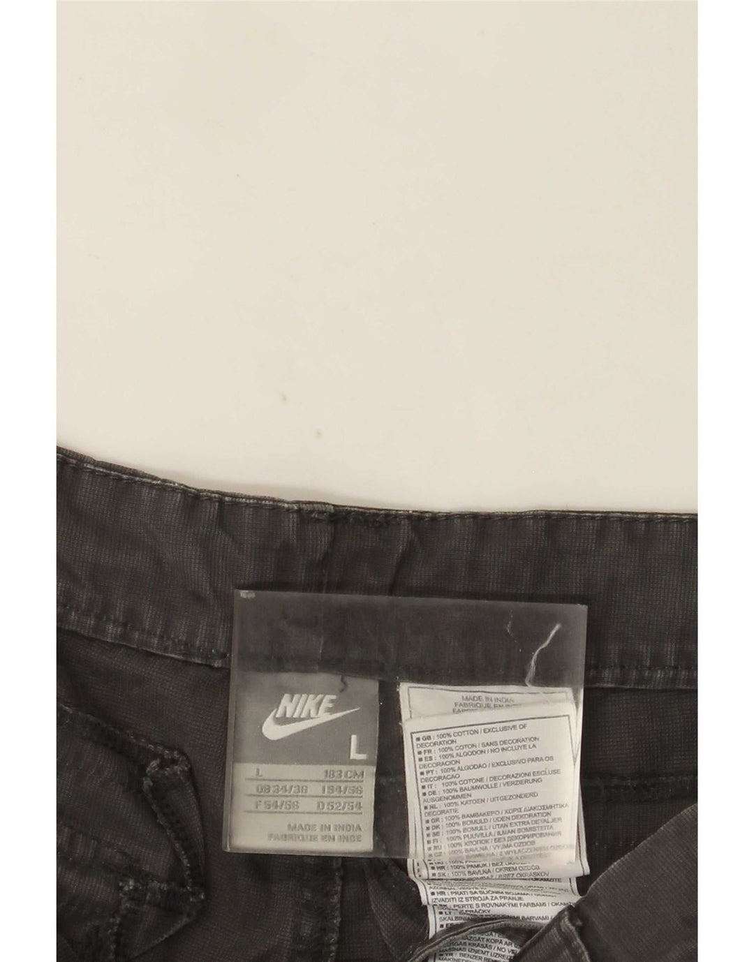 Nike - Pantalones cortos tipo cargo para hombre, talla grande, W36, algodón gris