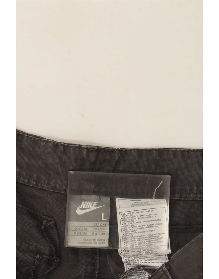 Nike - Pantalones cortos tipo cargo para hombre, talla grande, W36, algodón gris