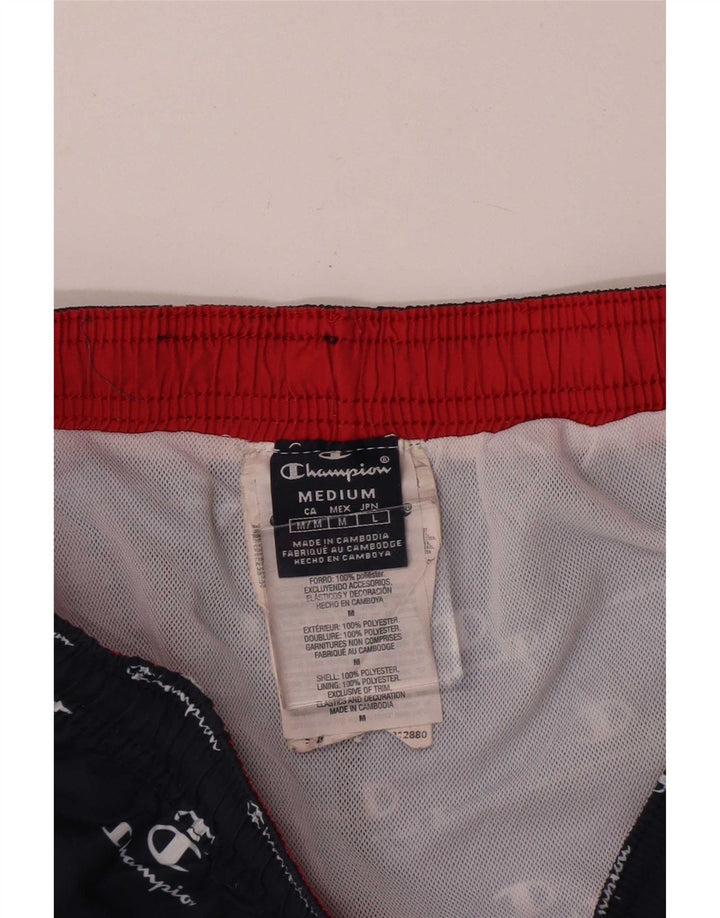 Champion Shorts De Natación Gráficos Para Hombre Poliéster Azul Marino Medio