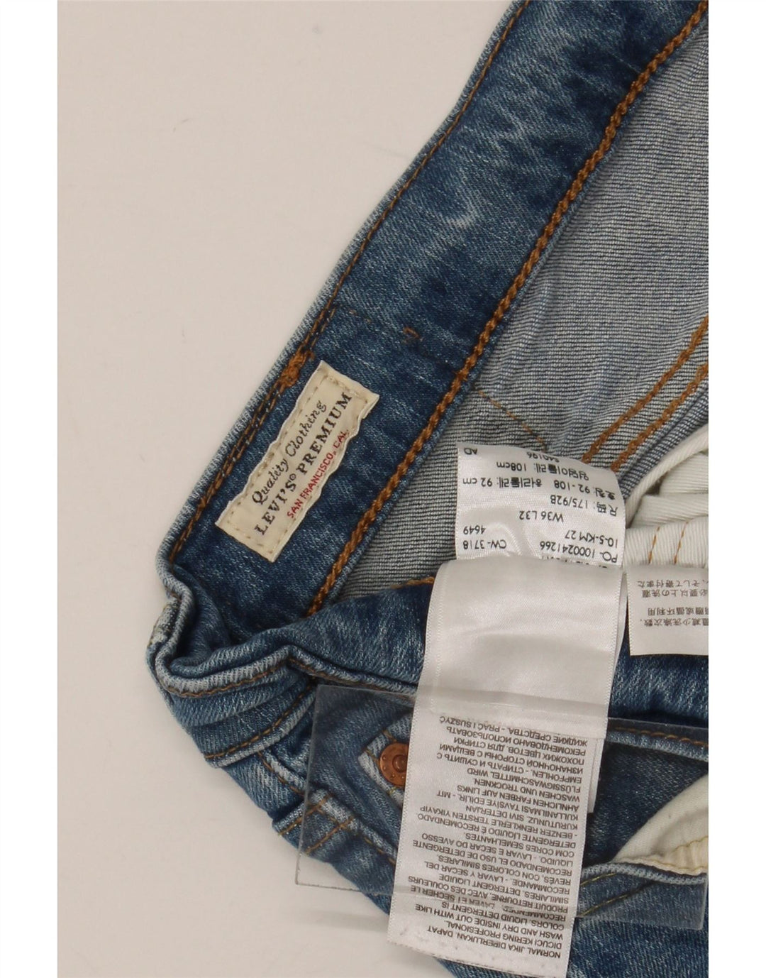 Levi's Hombre 511 Slim Jeans W36 L32 Algodón Azul