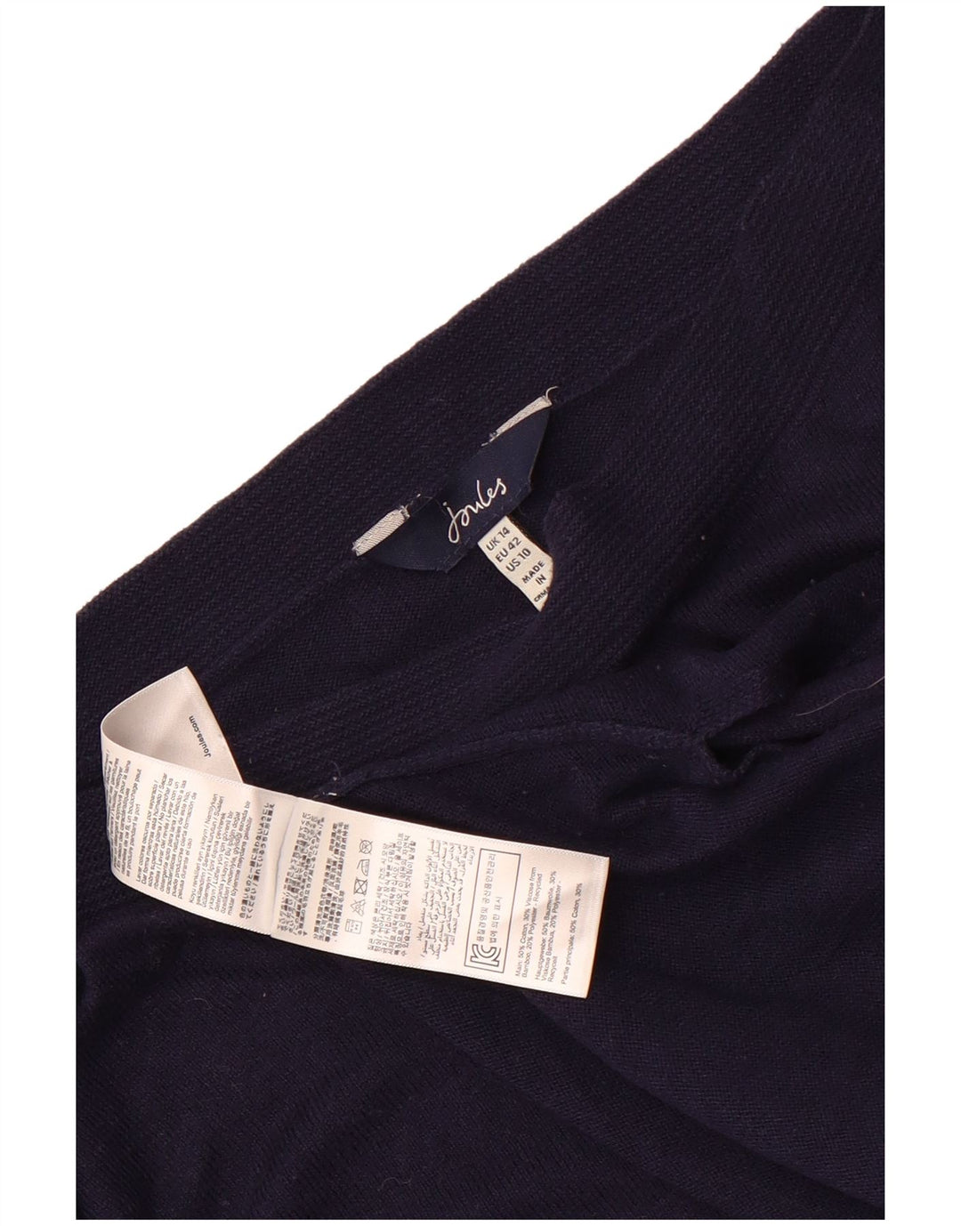 Joules - Sudadera extragrande para mujer, talla 40, talla grande, algodón azul marino