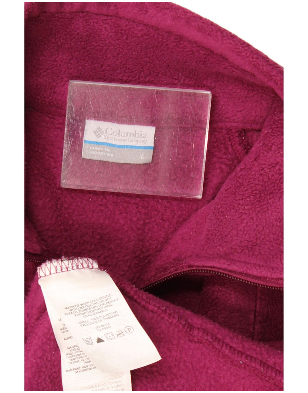 COLUMBIA Chaqueta polar para mujer UK 40 Grande Poliéster morado