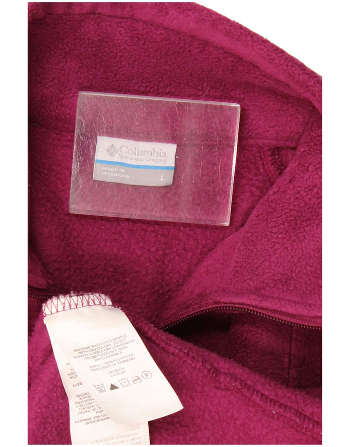 COLUMBIA Chaqueta polar para mujer UK 40 Grande Poliéster morado