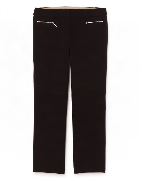 Marks & Spencer Pantalones Casuales Rectos para Mujer UK 12 Medium W30 L26 Negro