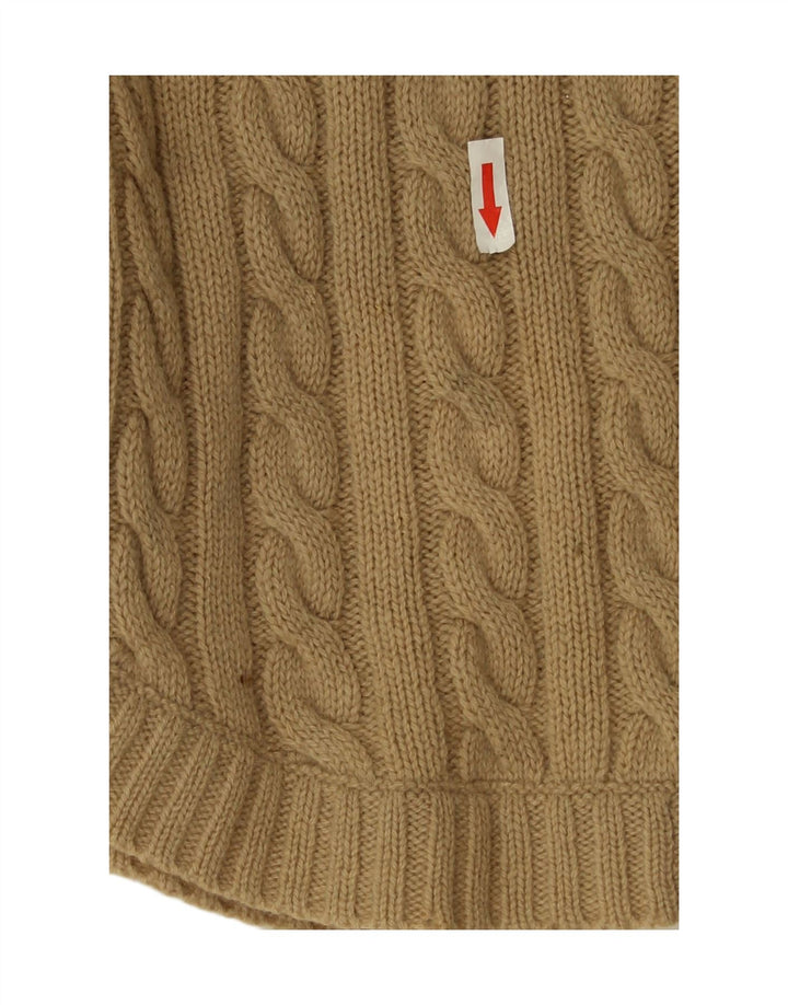 Blarney Poncho Jumper para Mujer UK 40 Lana de Cordero Beige Medio