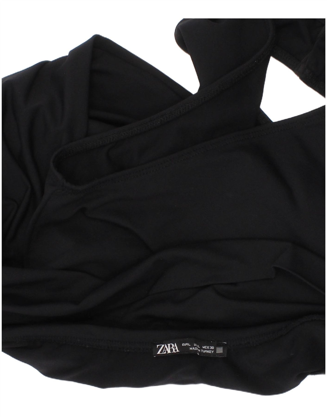 Zara Mujer Bañador Sin Tirantes Large Poliamida Negro