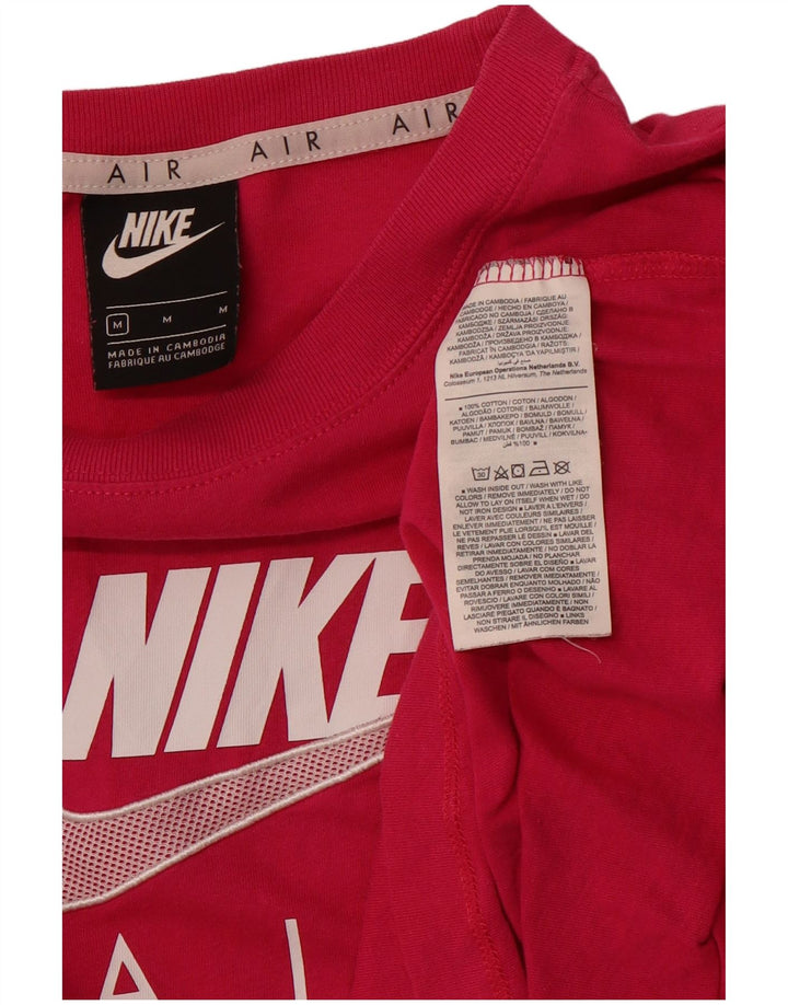 NIKE Hombre Air Graphic Camiseta Top Algodón Rosa Medio